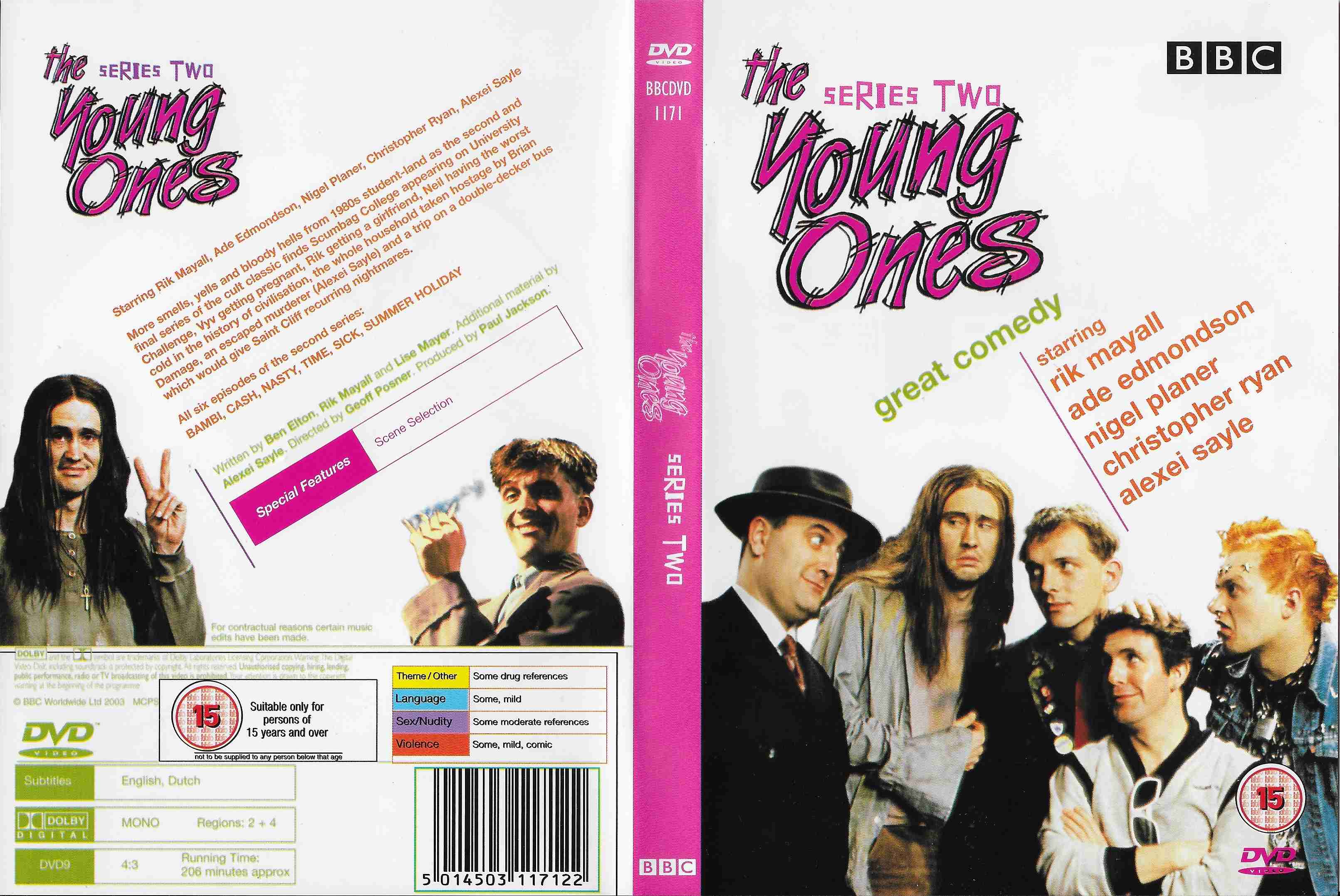 Picture of BBCDVD 1171 The young ones - Series 2 by artist Ben Elton / Rik Mayall / Lise Mayer / Alexei Sayle from the BBC records and Tapes library